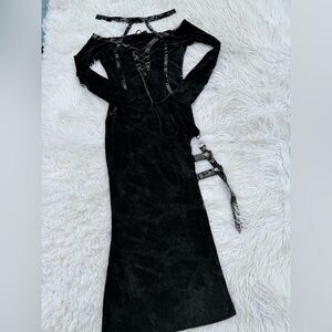 Women’s high slit gothic/punk dress (D12)